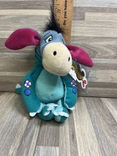 Disney Mouseketoys Eeyore in Dinosaur Costume 9" Mini Bean Bag Plush Stuffed Toy