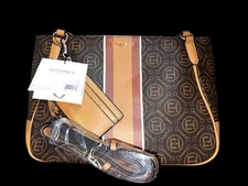 Ellen Tracy Large HORSEBIT SIGNATURE COLLECTION HOBO TOTE ETH1777 Chocolate Brwn