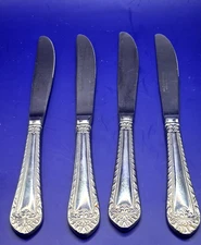 4  Reed & Barton Royal Britannia Dinner Knives 18/10 Stainless Flatware