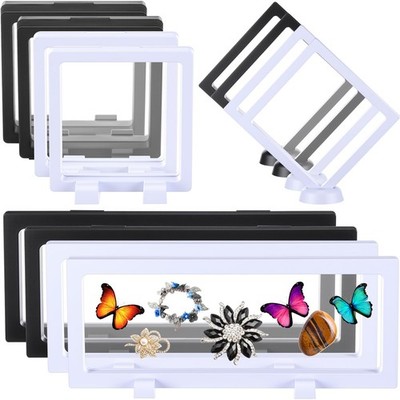 12 Pcs 3D Floating Display Case Floating Frame Display Holder Stand Challenge...