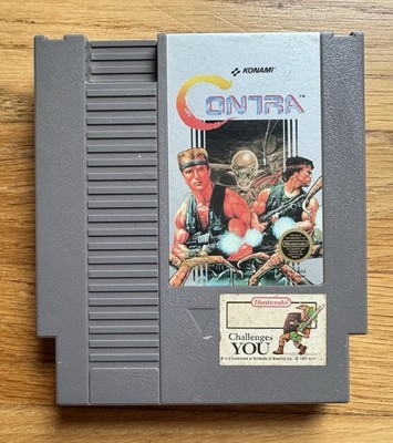 Contra (Nintendo NES, 1988) Authentic. Cartridge Only. Tested.