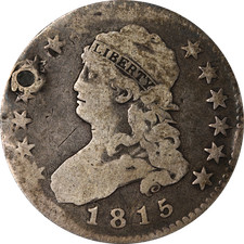 Quartier buste 1815 - troué