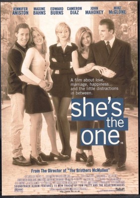 Filmplakat-Postkarte 1998: SHE'S THE ONE (Jennifer Aniston, Cameron Diaz)