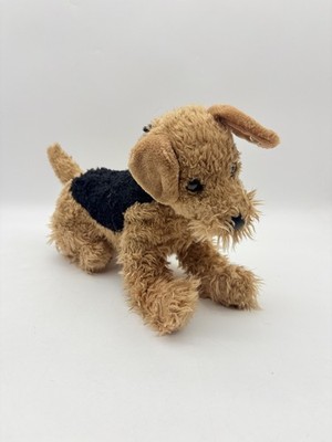 Douglas Cuddle Toys Plush Dog Kipper airedale terrier Kohair Puppy Brown Black