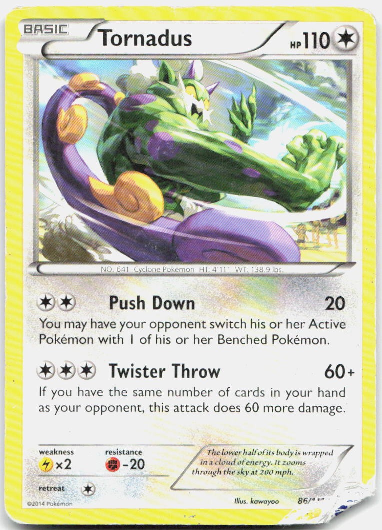 Tornadus 86/111 Rare Furious Fists Pokemon DMG