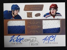 2011-12 Panini Dominion 1/25 Tim Erixon Justin Faulk #8 Auto 0uz9