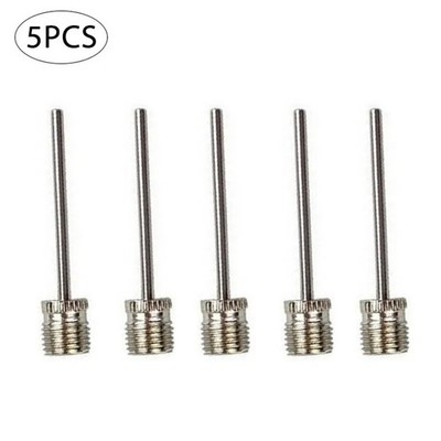 Sport Ball Aufblas Pumpe Nadel Edelstahl Adapter 5 Stück Luftventil