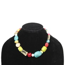 Multi Color Bead Chunky Collar Choker Statement Necklace
