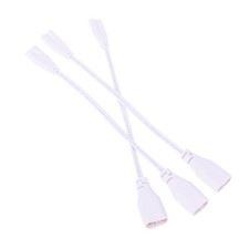 3Pcs Fluorescent Lamp Power Cord Cable T5 Plug Wire Cord LED 2Hole Docking Cable