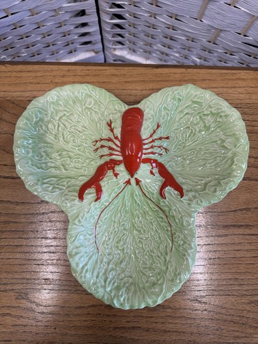 "CARLTON WARE"VINTAGE HAND PAINTED LOBSTER/CABBAGE~30CMSX30CMS* - Picture 2 of 5