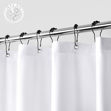Downluxe Waterproof Fabric Shower Curtain Liner, Soft Cloth Shower Liner with 3