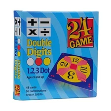 Tabletop Game 24 Math Challenge Cards 48 Double Sided 3 Difficulty Levels