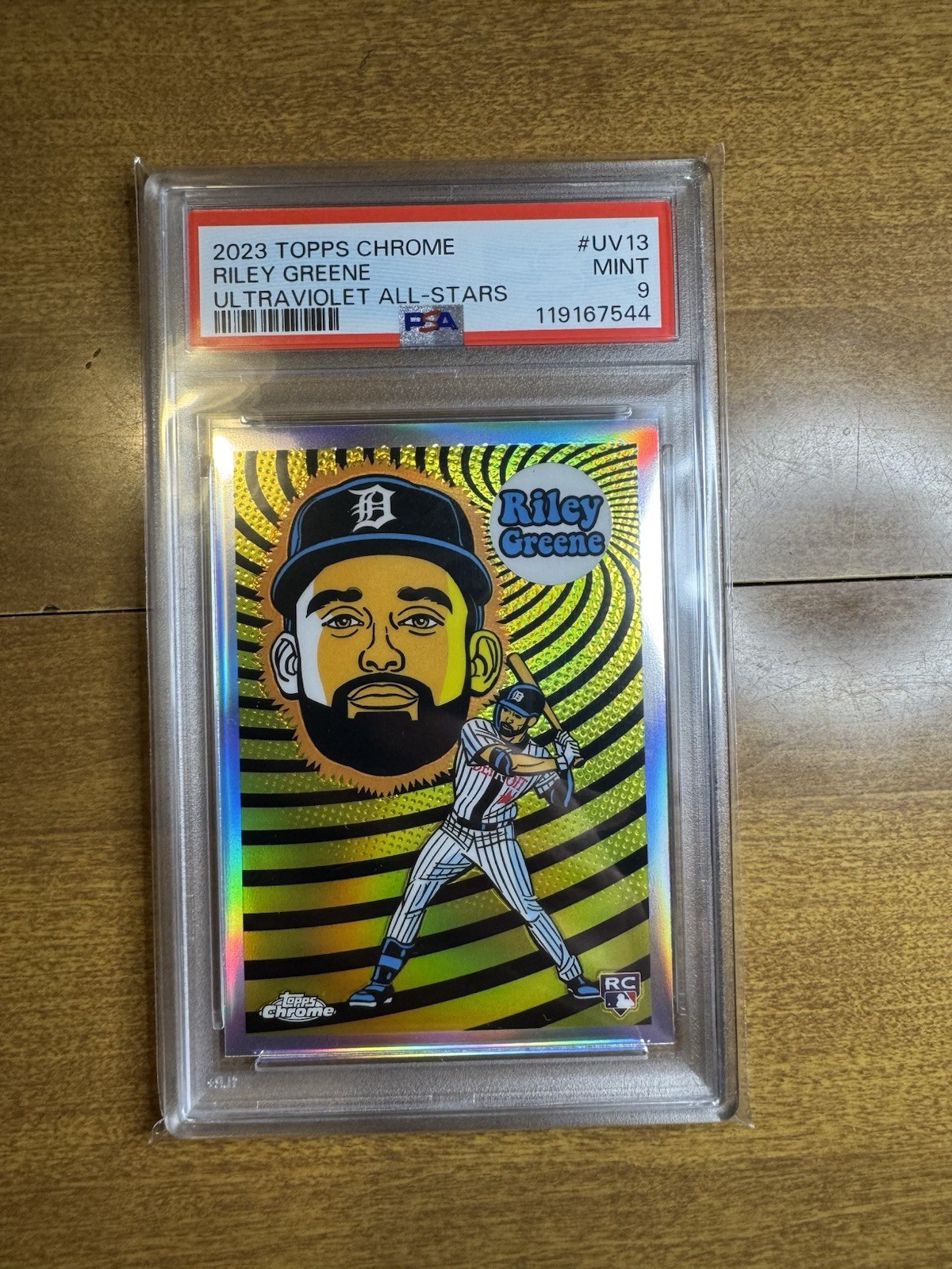 2023 Topps Chrome - Ultraviolet All-Stars Riley Greene #UV-13 (RC) Rookie PSA 9