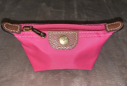 Longchamp Le Pliage Original Coin Purse in a vibrant pink or "Candy" Color