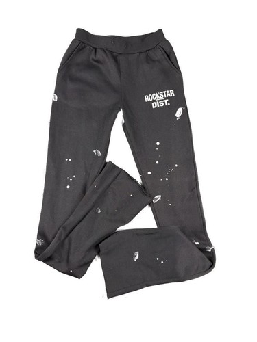 Rockstar Original Dist. Paint Splatter Flare Track Pants