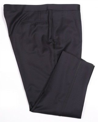 Ermenegildo Zegna Current Black Flat Front Formal Tuxedo Dress Pants 42x27
