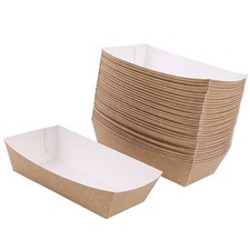  50 Pcs Waterproof Food Packaging Box Party Supplies Cake Paper Tray