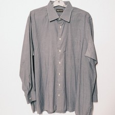 Maverick Button Down Shirt Mens Micro Check Pocket XL Blue White Made in USA