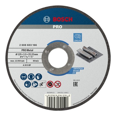 Bosch Zubehör Pro Metal A 30 S BF Trennscheibe, gerade, 125 x 2,5 x... 25 Stück