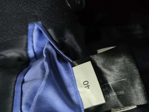 Balmain Paris Navy Wool Crombie Coat Mens 40 Luxury Designer Overcoat RRP £1200 - Picture 13 of 15