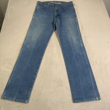 Vintage Wrangler 13MWZ Jeans Mens 36x36 Blue Regular Straight Zip Fly Cowboy Cut