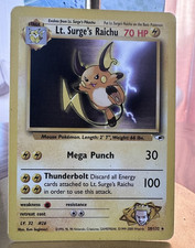 Pokémon TCG Lt. Surge's Raichu 28/132 Gym Heroes Regular Unlimited Rare 70HP