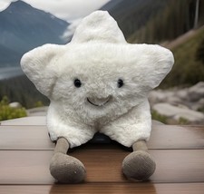 JellyCat Amusables Cream Star Plush Soft Toy 7  Sitting Age 0 RETIRED GUC