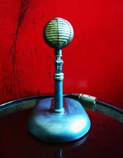 Vintage 1940's RCA MI-12017 Pressure dynamic microphone w Atlas stand Hi Z harp