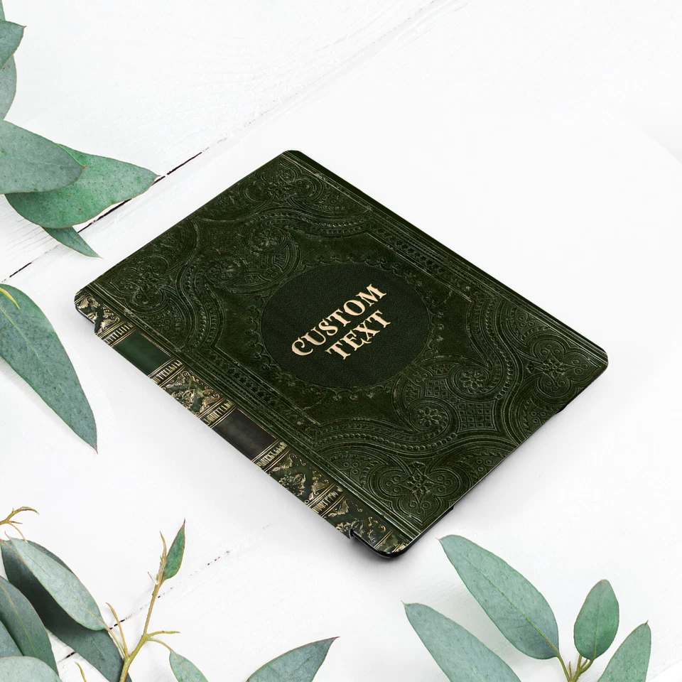 Custom Text Dark Vintage Book Case For iPad 10.2 Pro 12.9 11 9.7 Air 4 5 Mini - Image 2 of 4