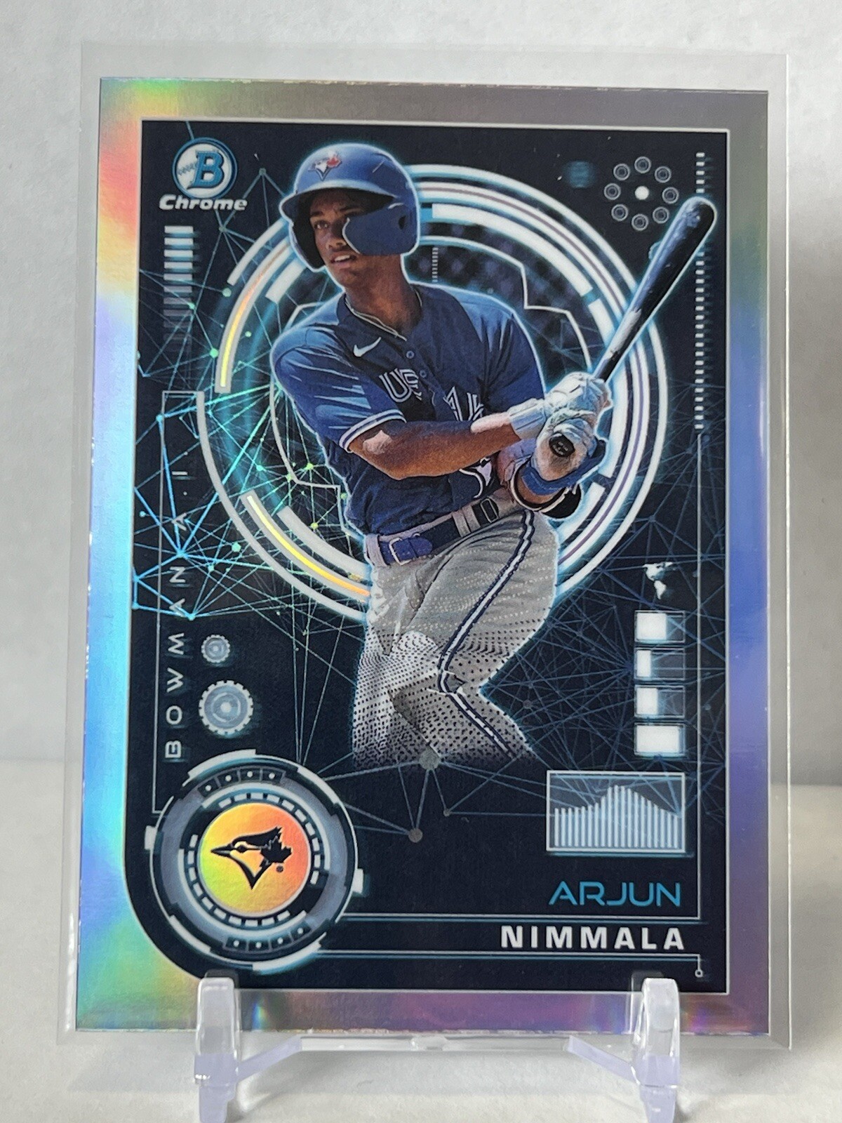 2024 Bowman Chrome AI Refractor Arjun Nimmala #BAI-18 Toronto Blue Jays