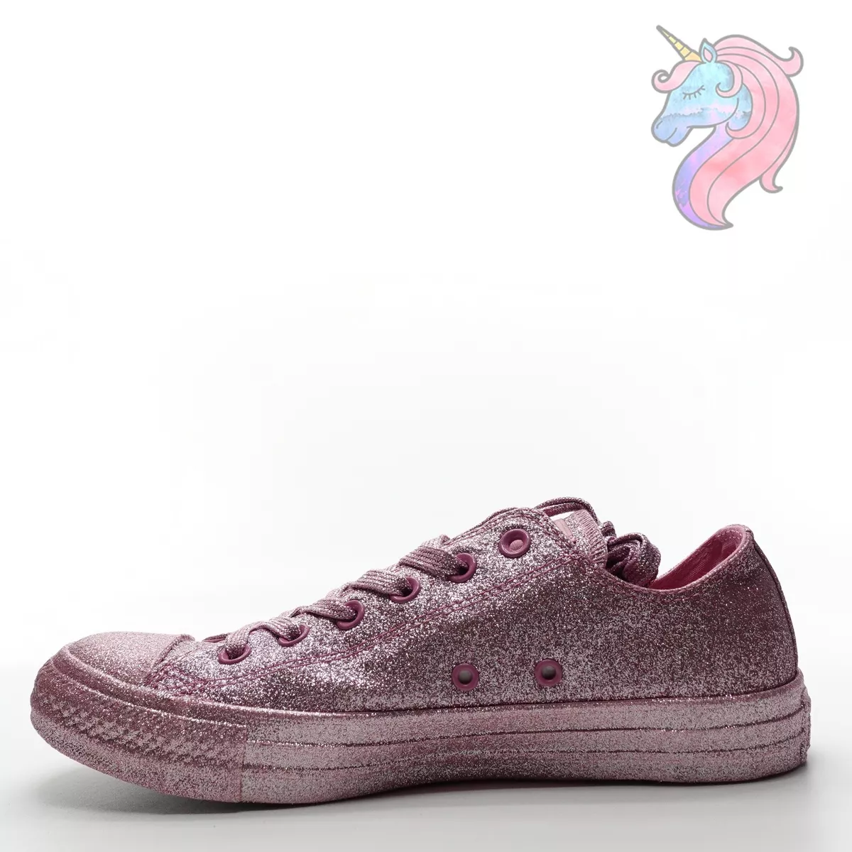 Converse Chuck Taylor All Star Ox Glitter Shoes Pink 162993C Mens