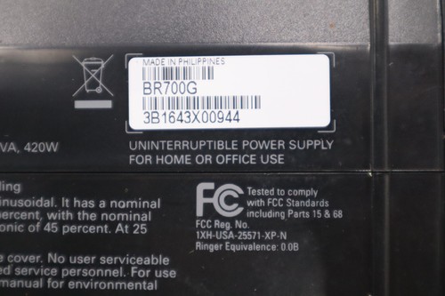 NEW APC BR700G Battery Backup UPS 6 Outlet 700VA / 420 Watts STOCK H140 - Photo 3/3