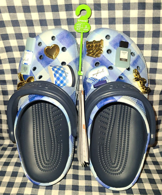 Gingham CROCS Ltd Ed SCENTED JIBBITZ m5/w7 Bath & Body Works