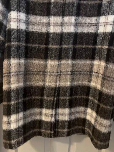 Katherine Kelly Alpaca Wool Blend Plaid Coat Size 12 – Cozy & Chic - Picture 7 of 13