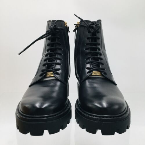 Tod's - Lug Sole Lace-Up Black Leather Men’s Ankle Boots Size UK 7.5 US 8.5 M - Picture 8 of 23