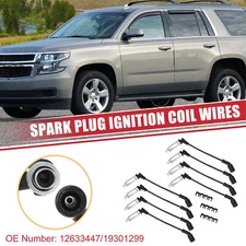 8pcs Spark Plug Wire Ignition Coil Cable No.12633447 for Chevrolet Silverado
