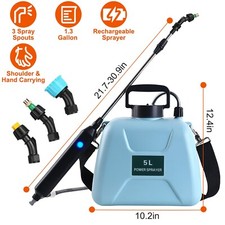 5L Electric Water Sprayer with 3 Mist Nozzles Car Garden Lawn Watering Sprayer