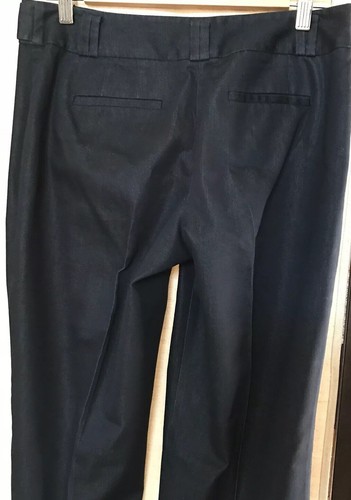 ANN TAYLOR Women’s Pants Sz 4 Curvy Fit Navy Blue Flat Front Career Trousers - Picture 3 of 10