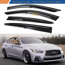 For 2014-2022 Infiniti Q50 JDM Mugen Style Window Visors Rain Guards Deflectors