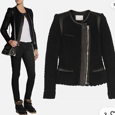 Iro lina knit wool-blend jacket Women s size 36