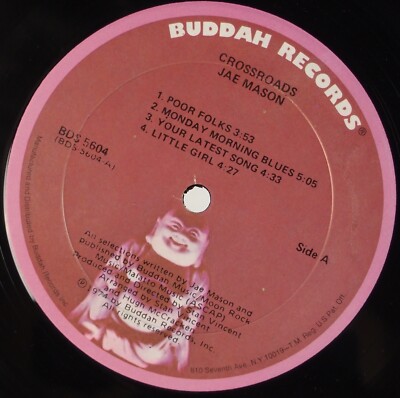 JAE MASON: Cross Roads US Buddah BDS 5604 '74 Funk Soul Orig NM