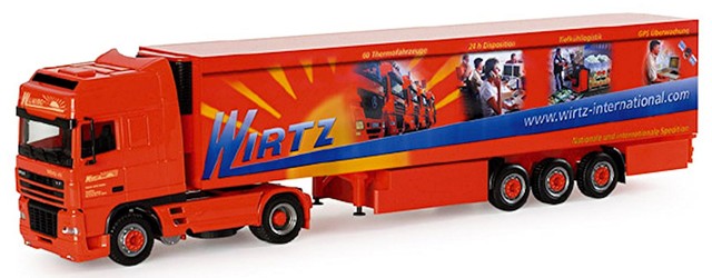 Camion Herpa 1/87 - Wirtz DAF XF Semi-remorque Popart, MAN, Neuf, Italie