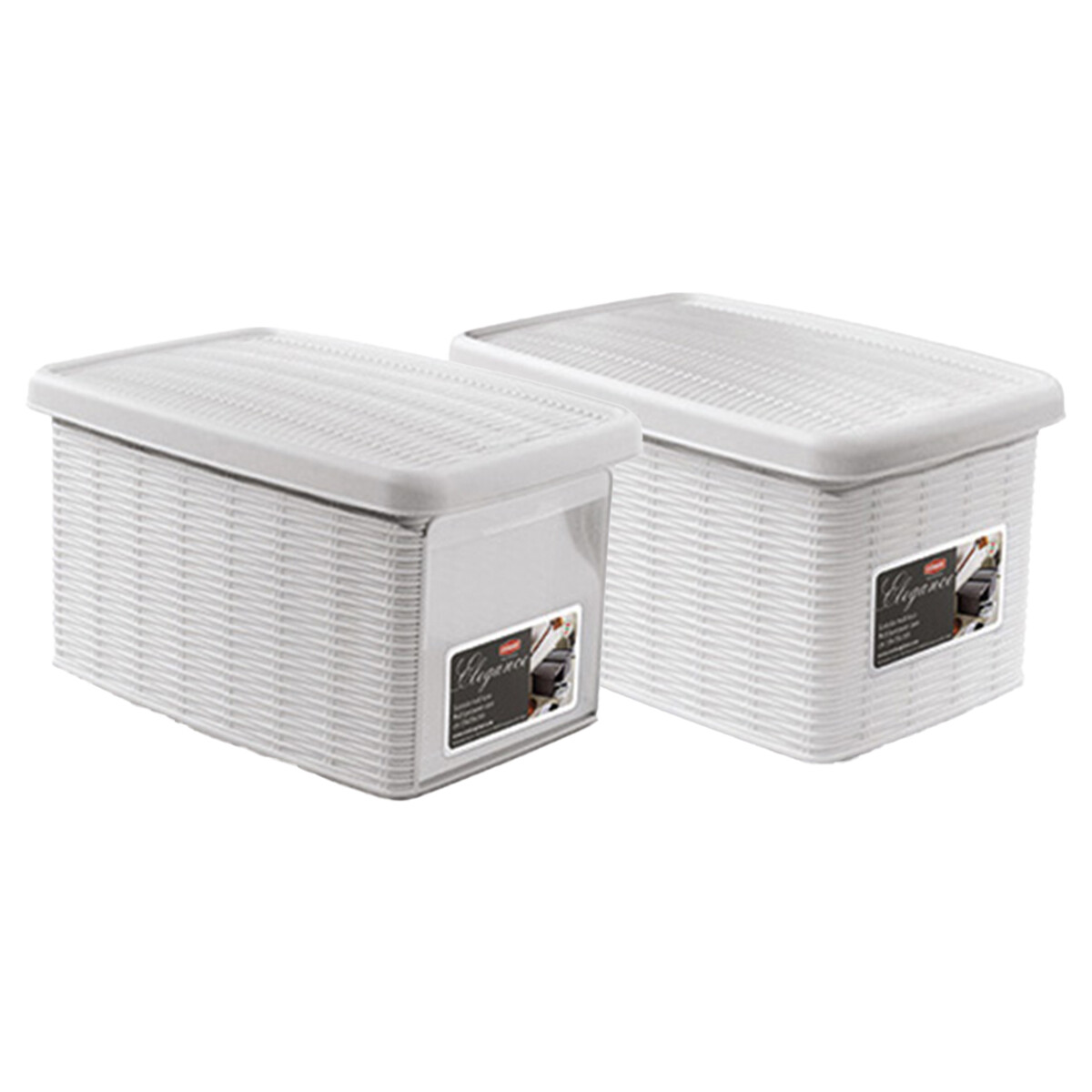 Ideen mit Herz Set di 3 scatole portaoggetti con coperchio, pieghevole