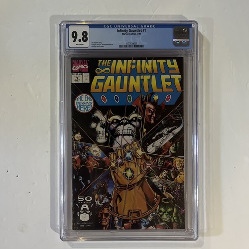 Infinity Gauntlet #1 (CGC 9.8) Thanos Avengers Starlin / Pérez 1991 White Pages