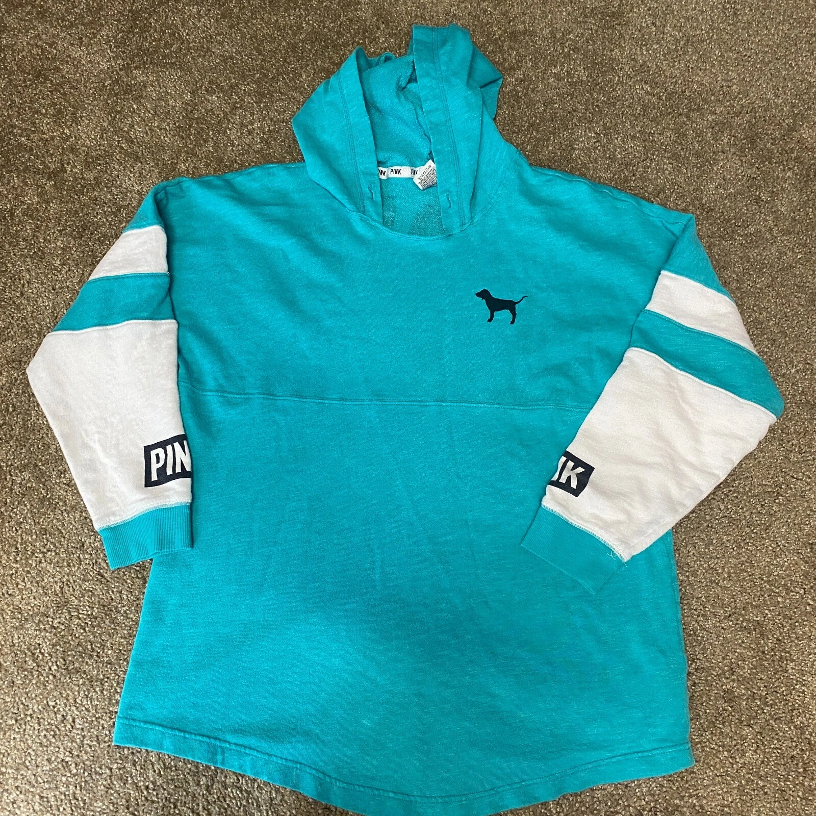 UNDERCOVER Felpa con cappuccio Victoria's Secret rosa donna grande blu acqua grafica cotone pullover Y2K