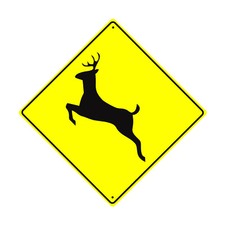 Deer Symbol Crossing Animal Xing Novelty Road Notice Traffic Aluminum Metal Sign