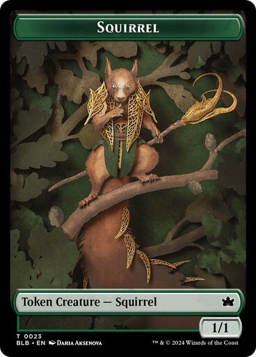 リス squirrel token minagishi jun mtg Squirrel Token} // {Treasure Token} Bloomburrow MTG Magic | eBay