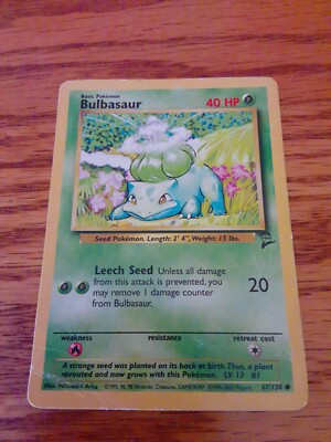 bulbasaur pokemon card first edition NM 1st edition Bulbasaur that I picked up for $85. I believe that's a 3D stamp? : r/PokeInvesting 2023 Stand 1999 Pokemon Base Set 1st