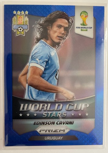 2014 Panini Prizm - World Cup Stars - Cavani Uruguay - Blue Prizm 60/199