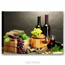 Vino e uva 2 QUADRO 70x50 QUADRI MODERNI TELA ARREDAMENTO PUB RISTORANTE CUCINA